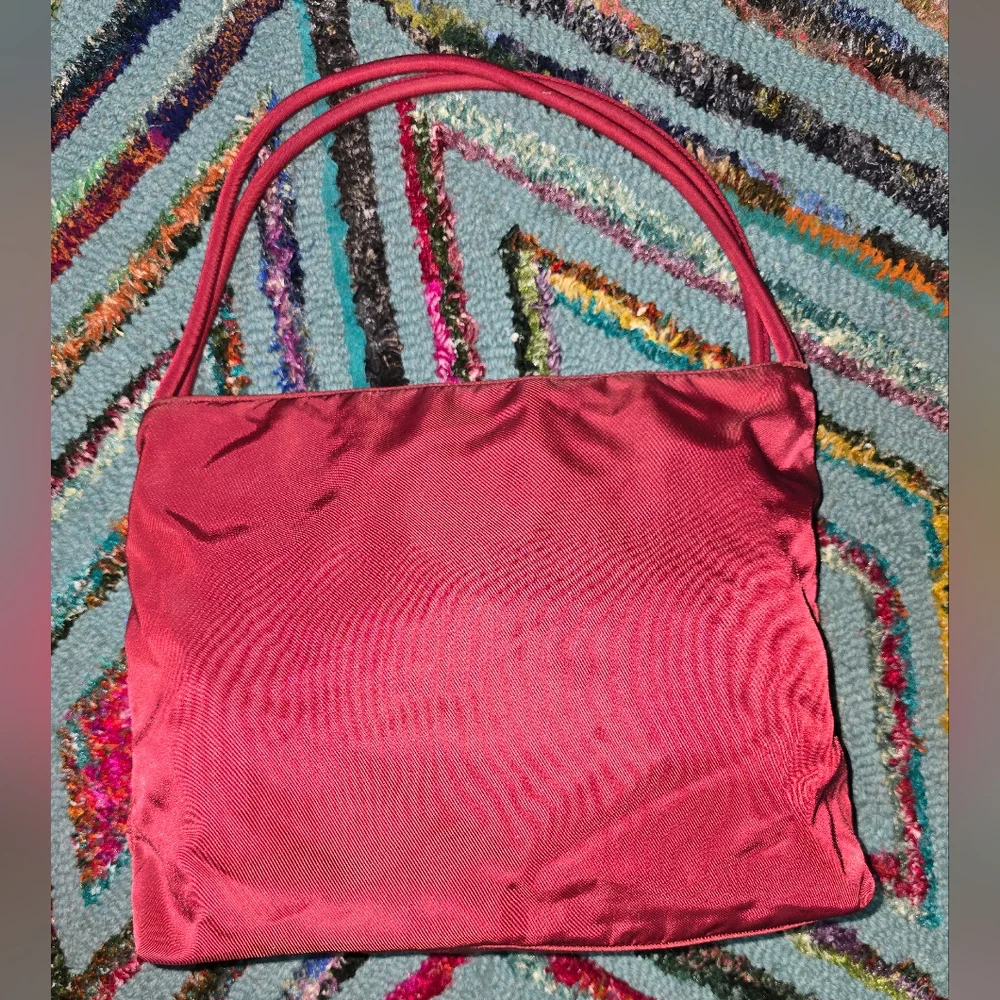 Prada Tessuto Nylon City‎ Tote Bag Purse Porpora Red W/ Authencity Cards